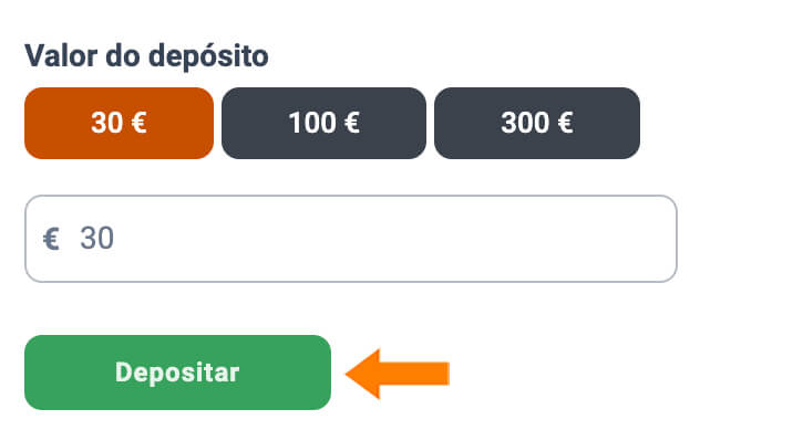 Montante a Depositar com Multibanco