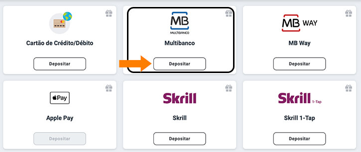 Depositar com Multibanco