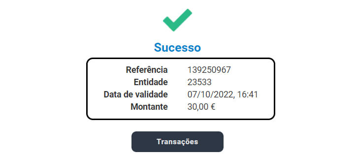 Entidade e Referência para Pagamento com Multibanco em Casinos