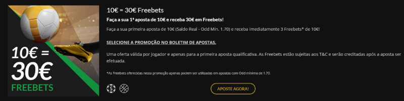 Promoção de 30€ em Freebets na ESC Online